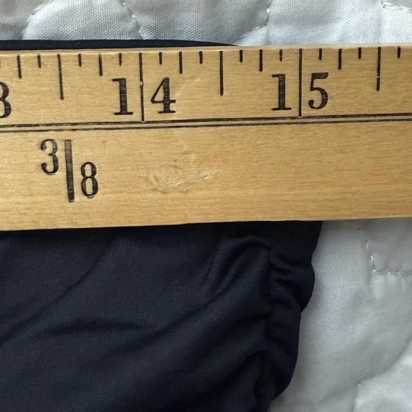 DKNY‎ Black Bandeau Soft Cup Shirred Ruched Swim Dress Size 12 - Picture 9 of 11